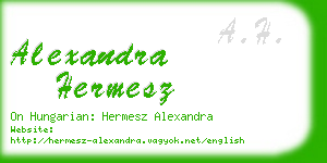 alexandra hermesz business card